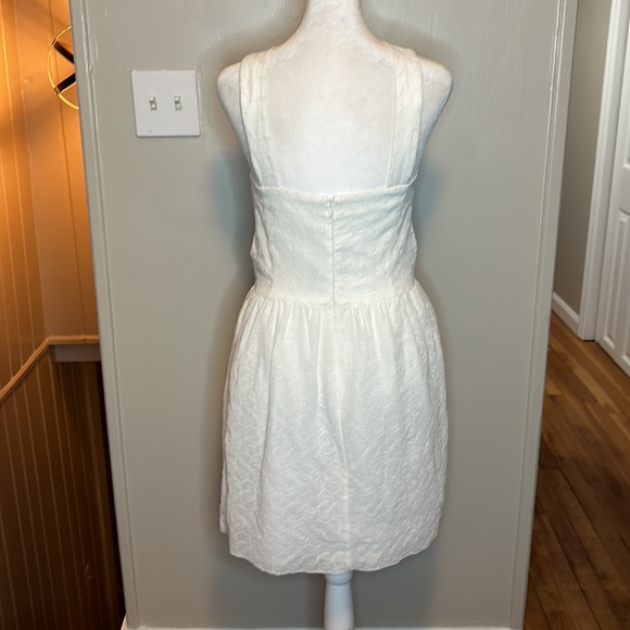 Maje Libby White Eyelet Bow Detail Dress NWT Size 36 - Picture 7 of 10